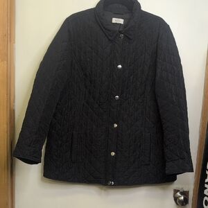 Croft & Barrow Black Quilted Utility Jacket